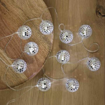 LED-Lichterkette Discokugel, 10er