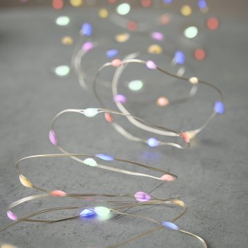 Farbwechsel-Lichterkette mit Fernbedienung, 60er
