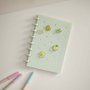 Notizbuch Charms, A5, mintgrün