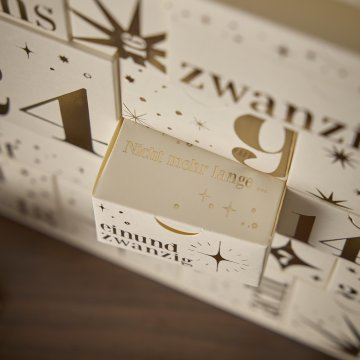 Adventskalender-Box zum Selbstbefüllen, creme