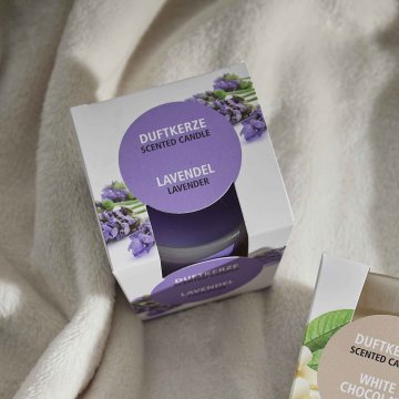 Duftkerze im Glas, Lavendel