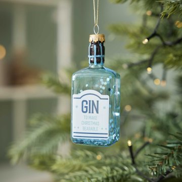 Anhänger Fancy, bunt, Gin/blau, 11 cm