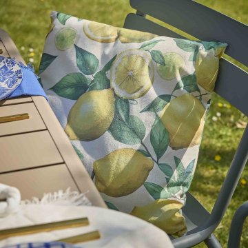 Kissen Zitrone, gelb/grün, 45 x 45 cm