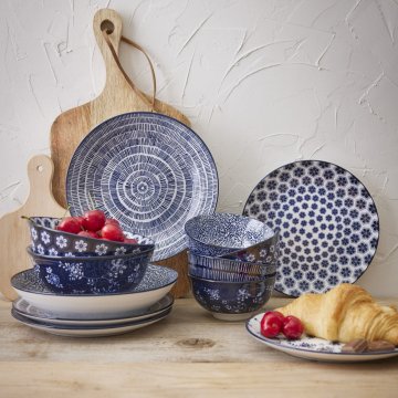 Schale Anna, Punkte/flach, 20 cm