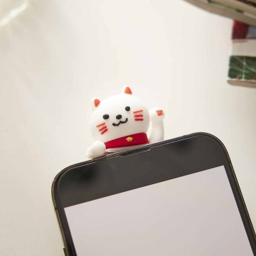 Handysticker-Figur, Katze/rot