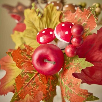 Deko-Stecker Ernte, Pilz/Apfel