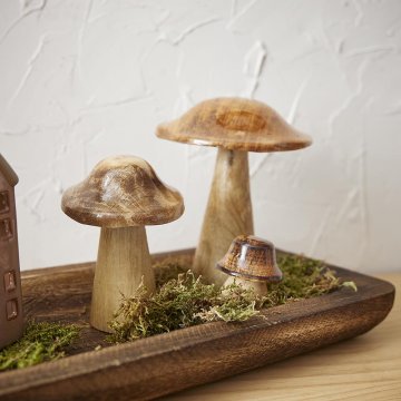 Pilz Natur/Mini, spitz/braun, Höhe 5 cm