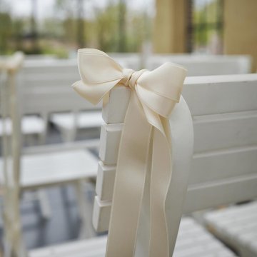 Geschenkband Satin, creme, 25 mm x 3 m
