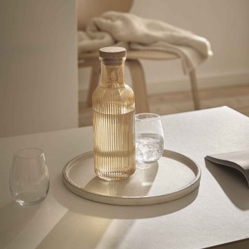 Karaffe mit Korkdeckel, braun, 1000 ml