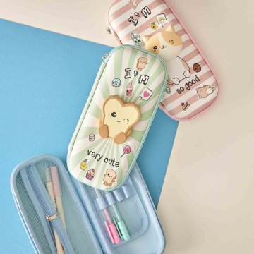 Stiftmappe Kawaii, 3D-Figur/Toast