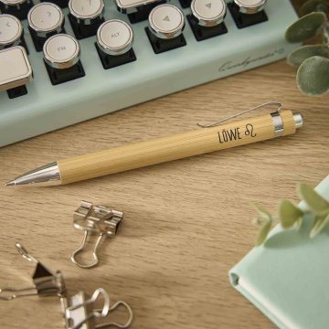 Kugelschreiber Bambus, Löwe