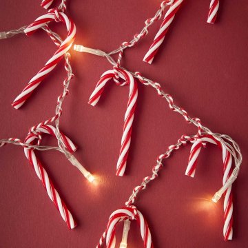 Lichterkette Zuckerstange, 10er