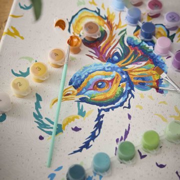 Malen nach Zahlen, Pfau, 30 x 40 cm