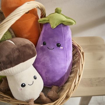Kuscheltier Gemüse, Aubergine, 30 cm