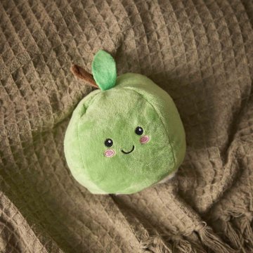 Wende-Kuscheltier, Hund/Apfel, 12 cm
