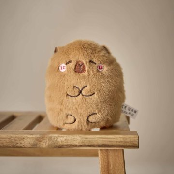 Wende-Kuscheltier, Capybara/Orange, 12 cm