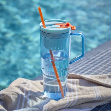 Trinkbecher mit Einsatz, blau, 1200 ml
