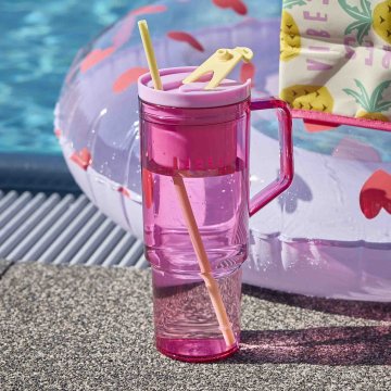 Trinkbecher mit Einsatz, pink, 1200 ml