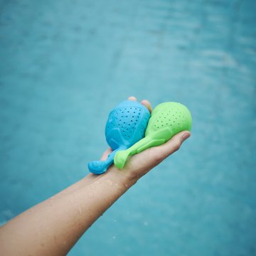 2er Set Splash-Wasserbombe, grün/blau