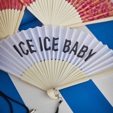 Fächer mit Spruch, Ice Ice Baby