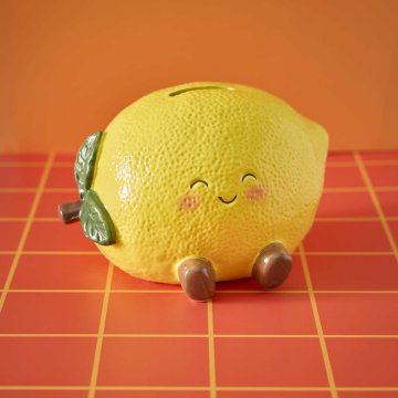 Spardose Frucht, Zitrone, 16.1 x 12 x 10.4 cm