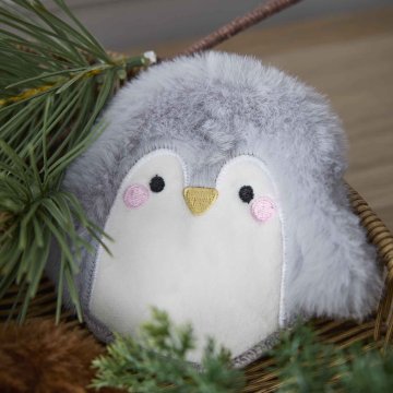 Taschenwärmer Fell, Pinguin
