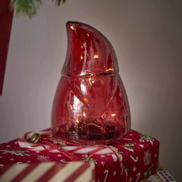 LED-Wichtel, rot, 15 cm
