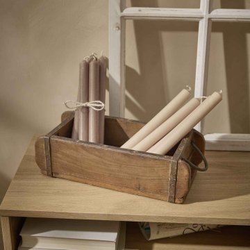 Holzschale Rustik, mit Griff, 32 cm