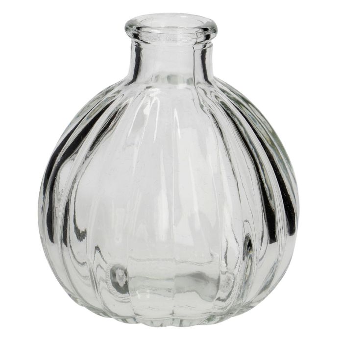 Mini-Vase Rillen, rund, 9 cm