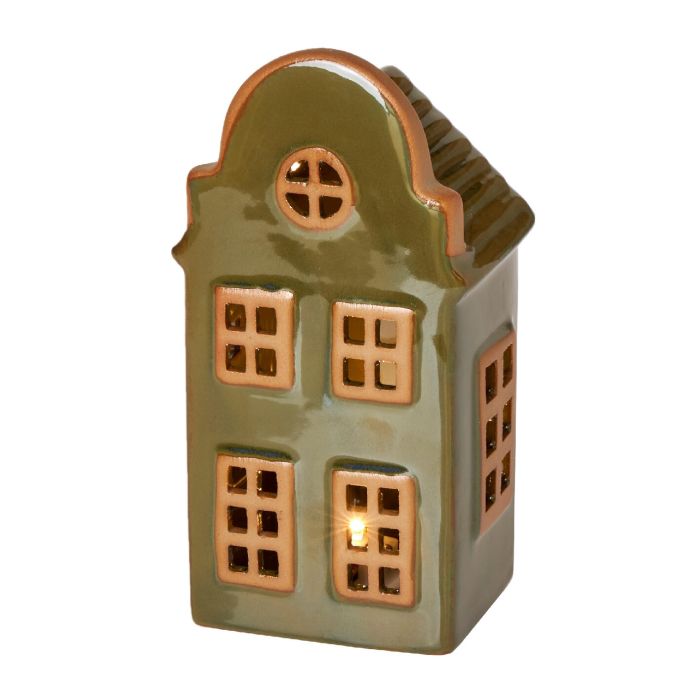 Farbiges LED-Haus in Grün
