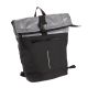 Rucksack Rolltop mit Reflektor, schwarz/reflektierend, 16 Liter