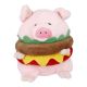 Kuscheltier Schwein mit Burger, 24 cm