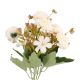 Blumenstrauß Pompom, creme/apricot, 29 cm