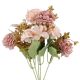 Blumenstrauß Pompom, rosa/altrosa, 29 cm