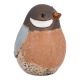 Vogel Antik, blau/rund/bauchig, 7 cm