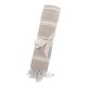 Badetuch Fransen, beige Streifen, 3er, 90 x 180 cm