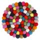 Untersetzer Filzkugeln, bunt, 20 cm