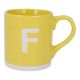 Becher Buchstabe/Uni, F/gelb, 440 ml