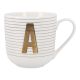 Becher Buchstabe/Streifen, A, 450 ml