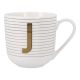 Becher Buchstabe/Streifen, J, 450 ml