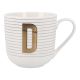 Becher Buchstabe/Streifen, D, 450 ml