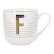 Becher Buchstabe/Streifen, F, 450 ml
