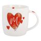 Becher Buchstabe mit Herz, M, 350 ml