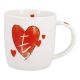 Becher Buchstabe mit Herz, E, 350 ml