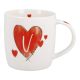 Becher Buchstabe mit Herz, V, 350 ml