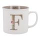 Becher Buchstabe/Blumen, F, 390 ml
