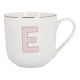 Becher Buchstabe mit Schlüsselanhänger, E/rosa, 450 ml