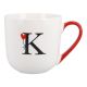 Becher Buchstabe/Ballon, K/roter Henkel, 450 ml