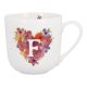 Becher Buchstabe/Flower-Herz, F, 450 ml