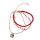 Armband Weihnachten, Baum, rot/gold